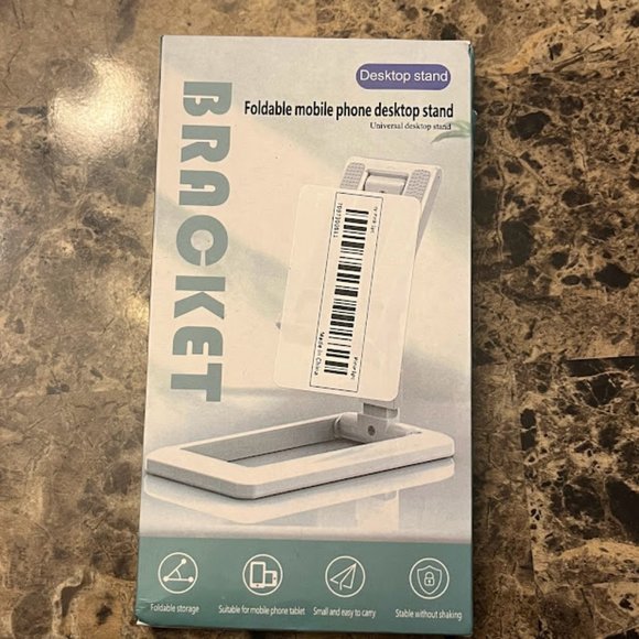 NIB- White Foldable Tablet Mobile Phone Desktop Stand For IPad-Iphone - Picture 14 of 15